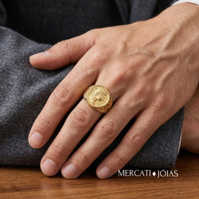 Anel Cezar Mercati - Dourado