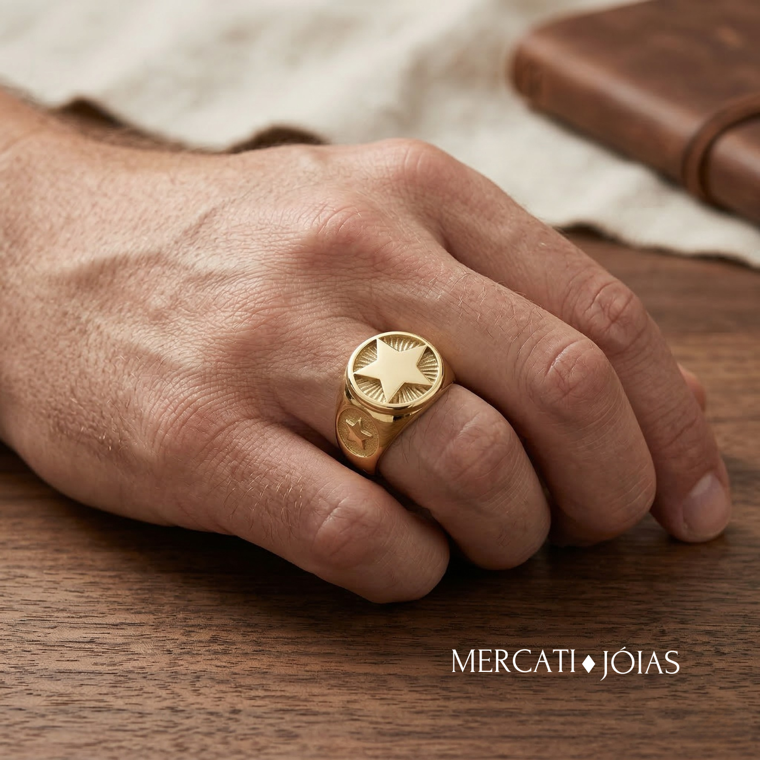 Anel Rockstar Mercati - Dourado