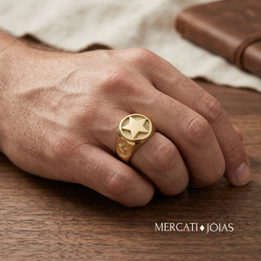 Anel Rockstar Mercati - Dourado