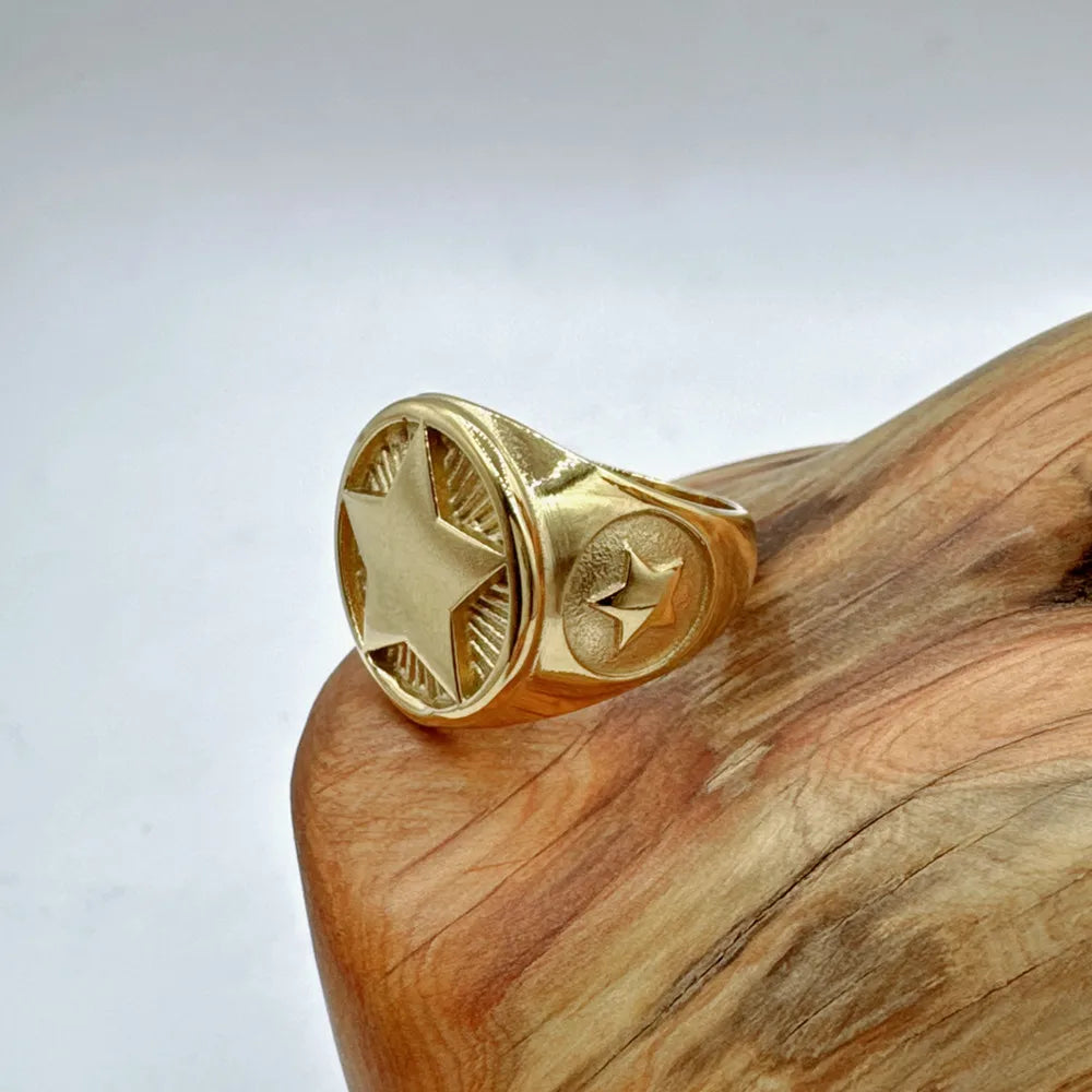Anel Rockstar Mercati - Dourado