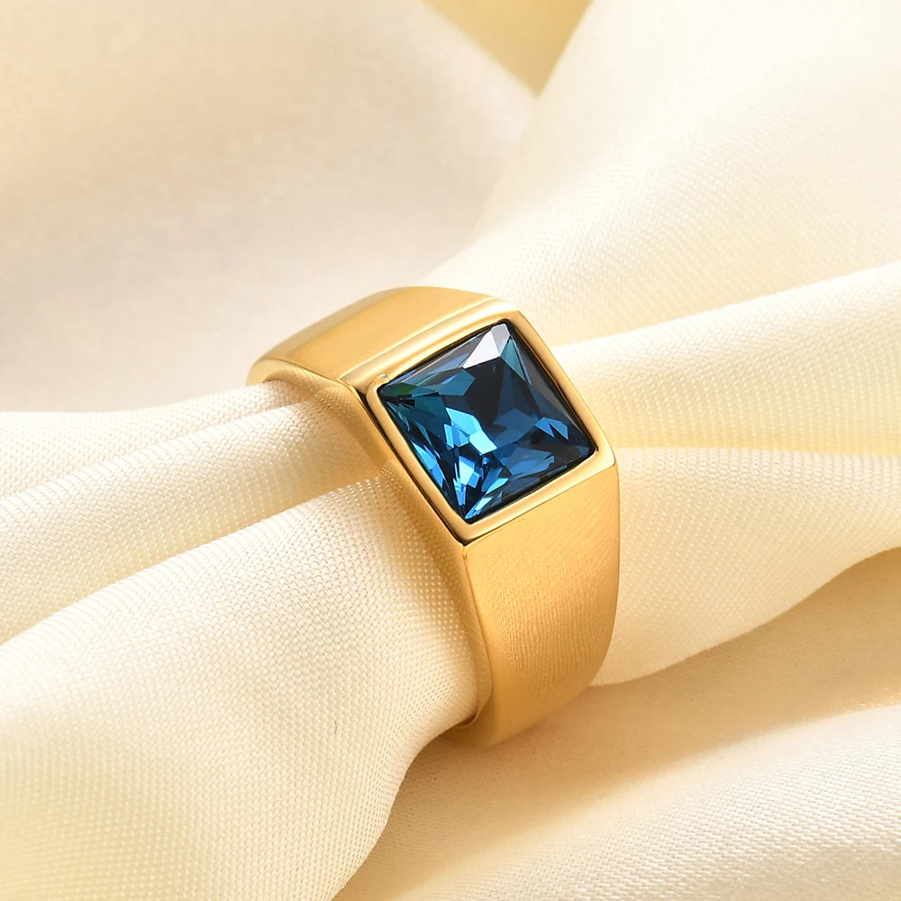 Anel Masculino Aurora Azul