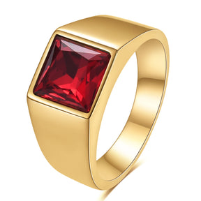 Anel Masculino Aurora Vermelho